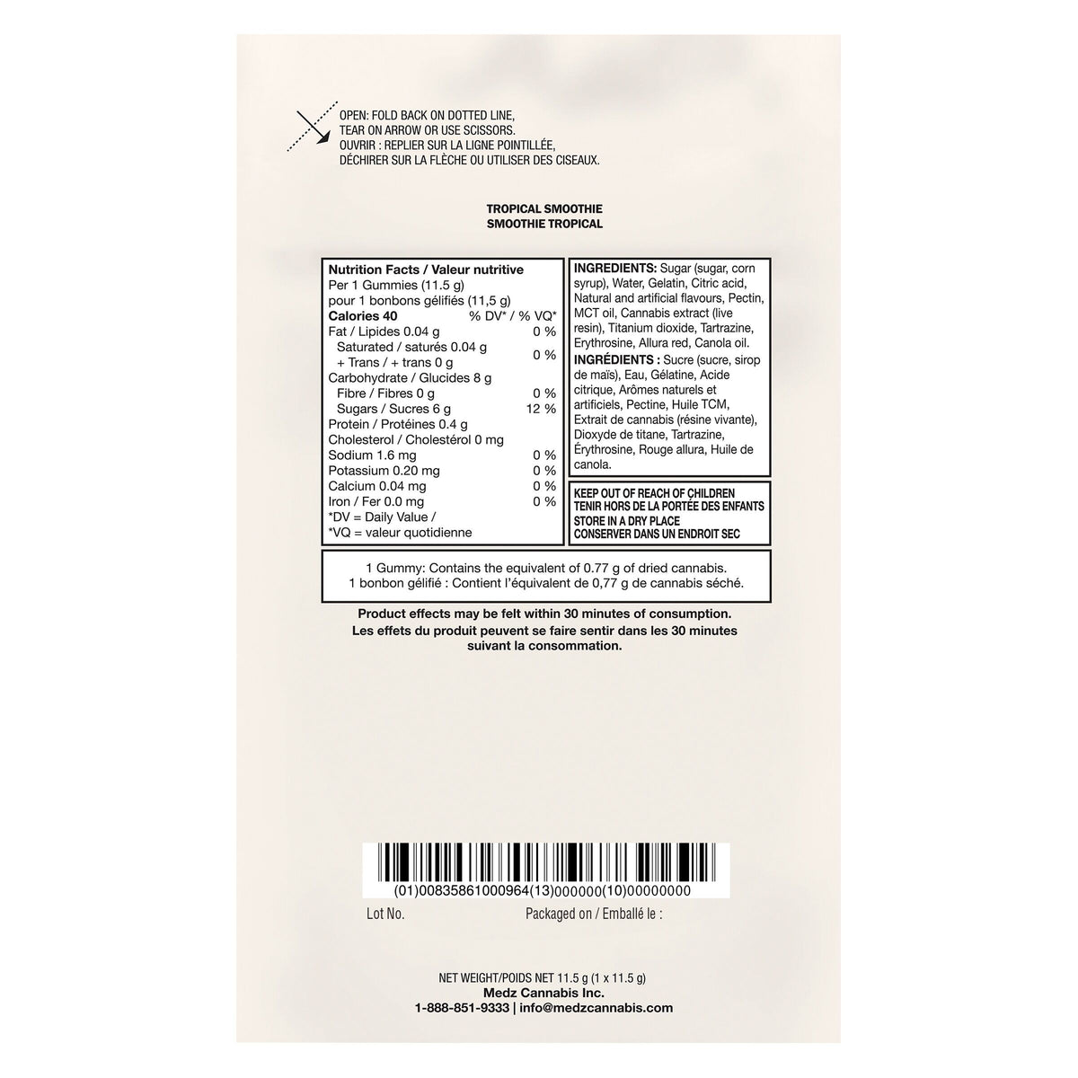 No.9 True Sativa Resin XL - Tropical Smoothie