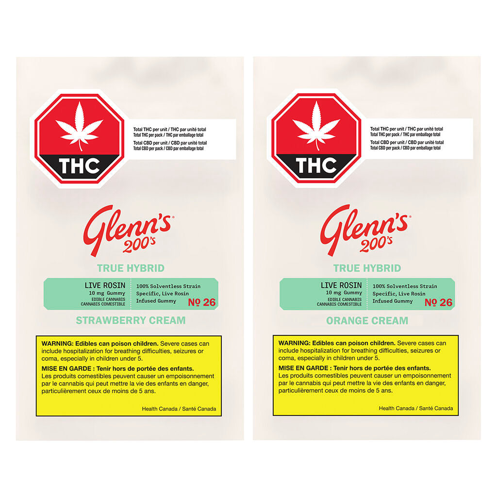 No.26 Glenn's 200's True Hybrid Rosin - Strawberry Cream - 