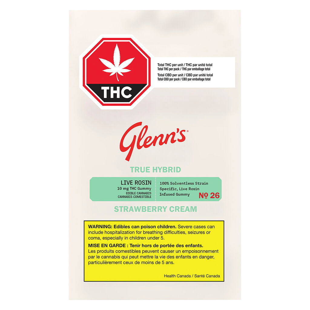 No.26 Glenn's 200's True Hybrid Rosin - Strawberry Cream - 