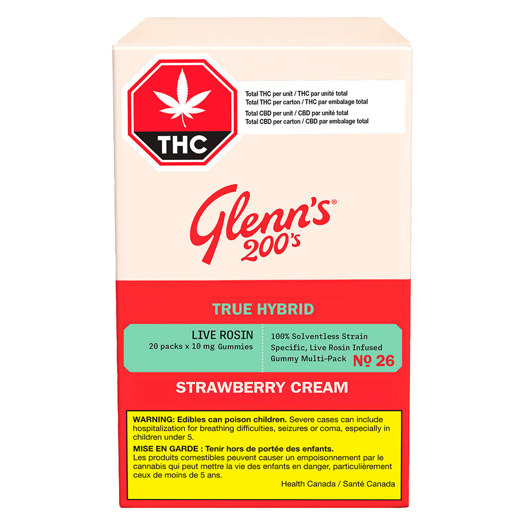 No.26 Glenn's 200's True Hybrid Rosin - Strawberry Cream - 