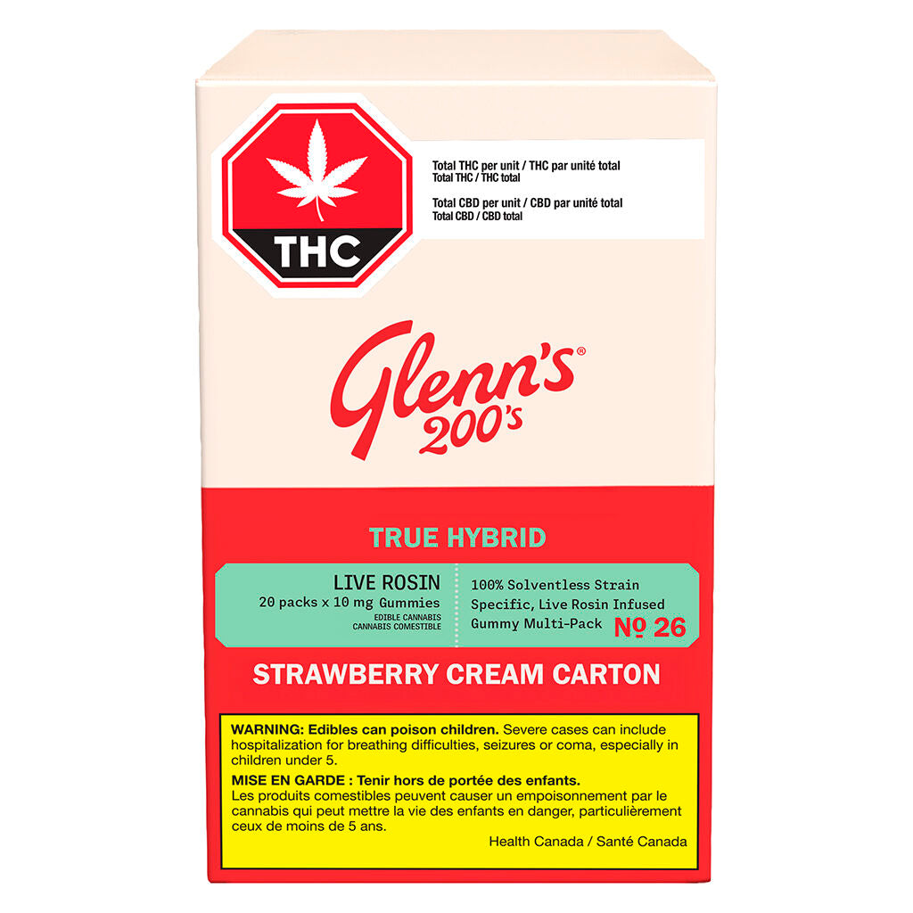 No.26 Glenn's 200's True Hybrid Rosin - Strawberry Cream - 