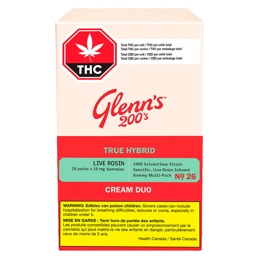 No.26 Glenn's 200's True Hybrid Rosin - Strawberry Cream - 