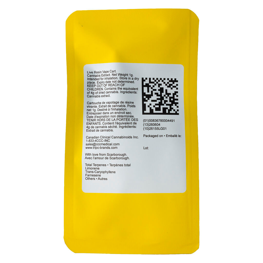 Lemon GLTO Live Resin 510 Thread Cartridge - 