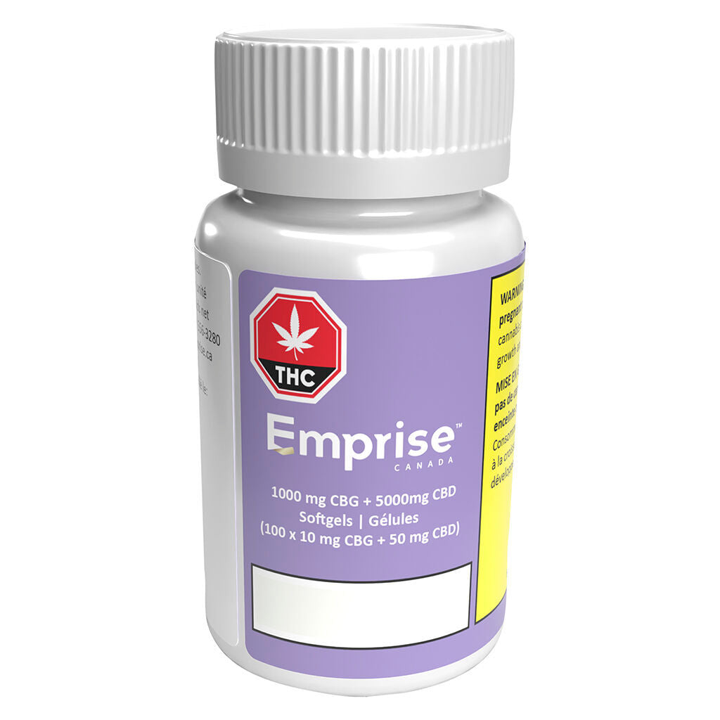 1000 CBG + 5000 CBD Softgels (10 CBG + 50 CBD)