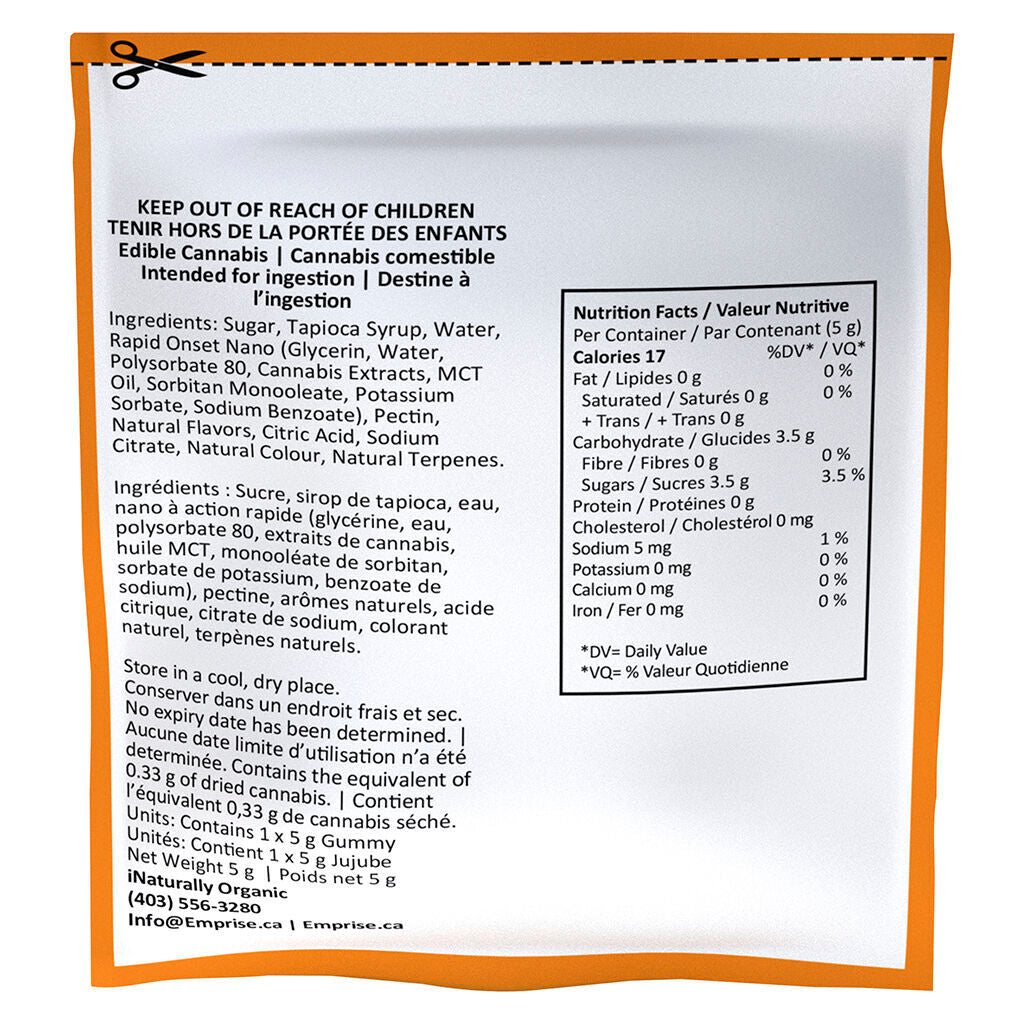 Orange 10 THC Sativa Gummy