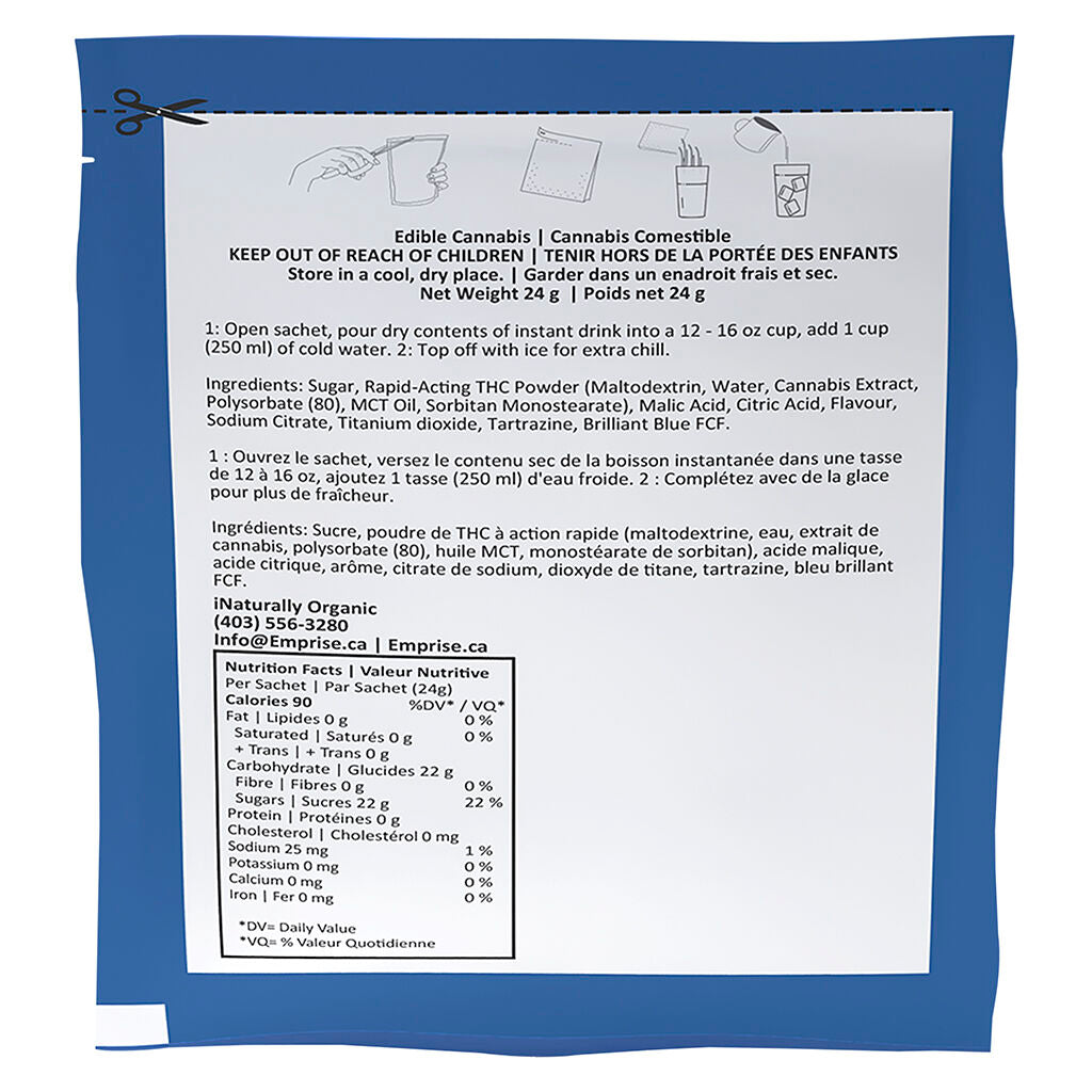 Blue Raspberry 10 THC Instant Drink - 