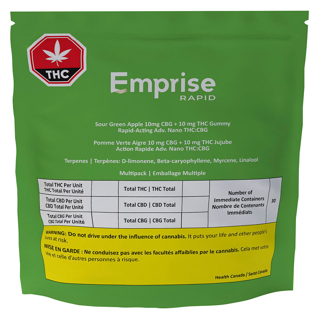 Sour Green Apple 10 CBG + 10 THC Gummy - 