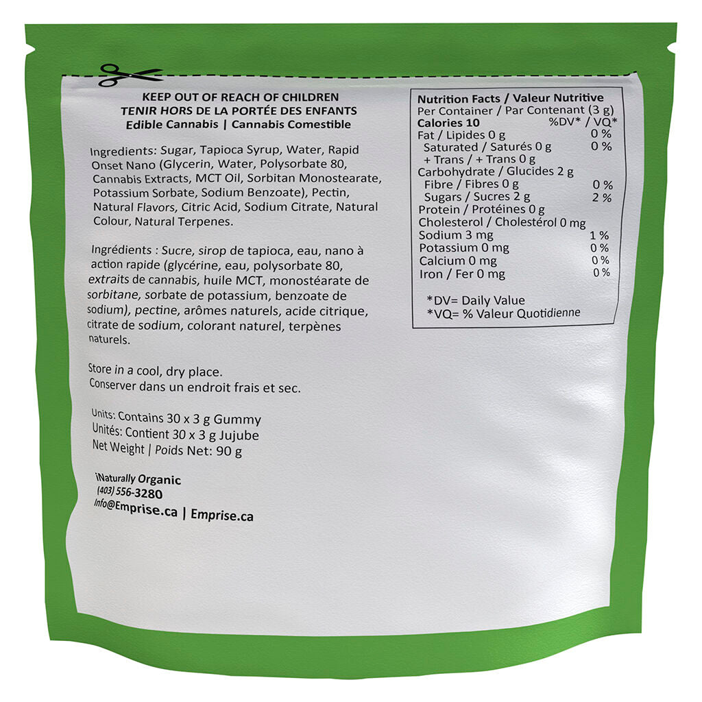 Sour Green Apple 10 CBG + 10 THC Gummy