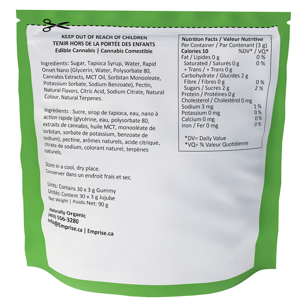 Sour Green Apple 10 CBG + 10 THC Gummy - 