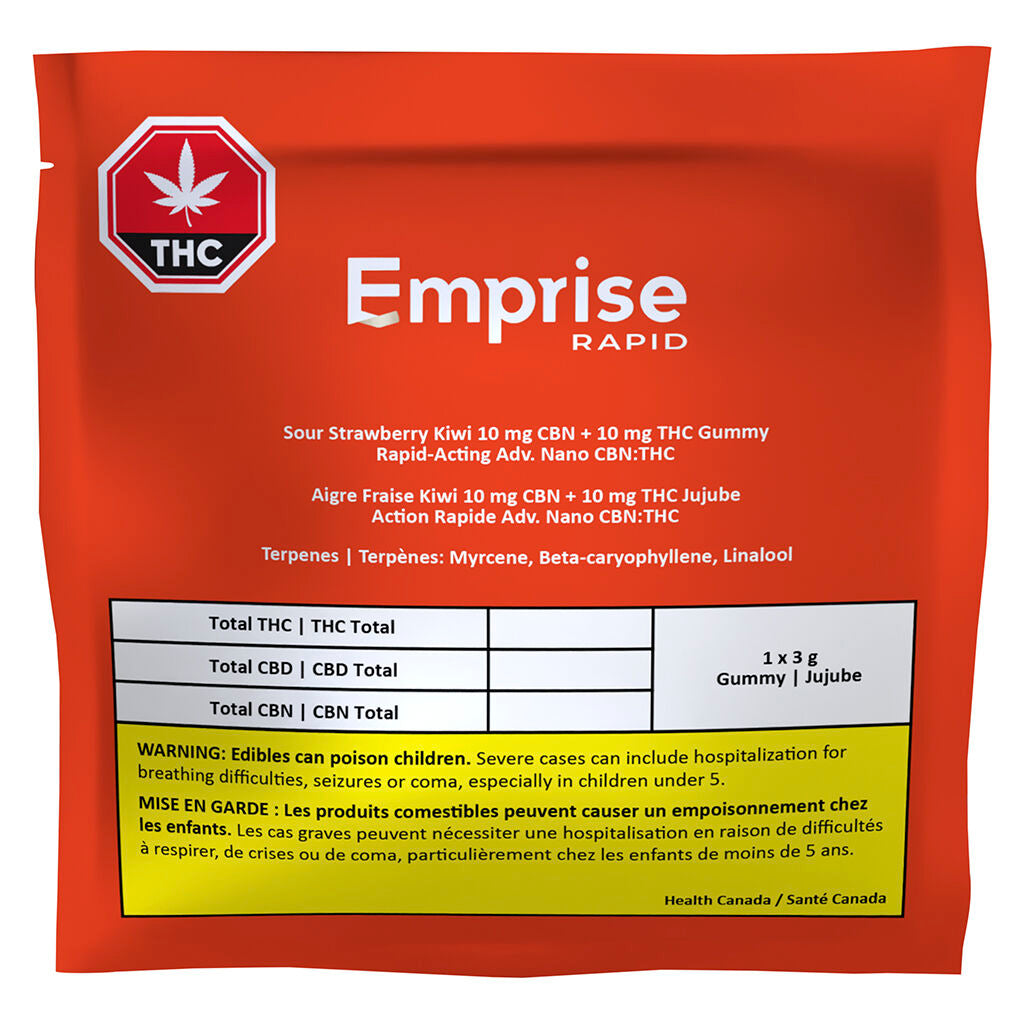 Sour Strawberry Kiwi 10 CBN + 10 THC Gummy - 