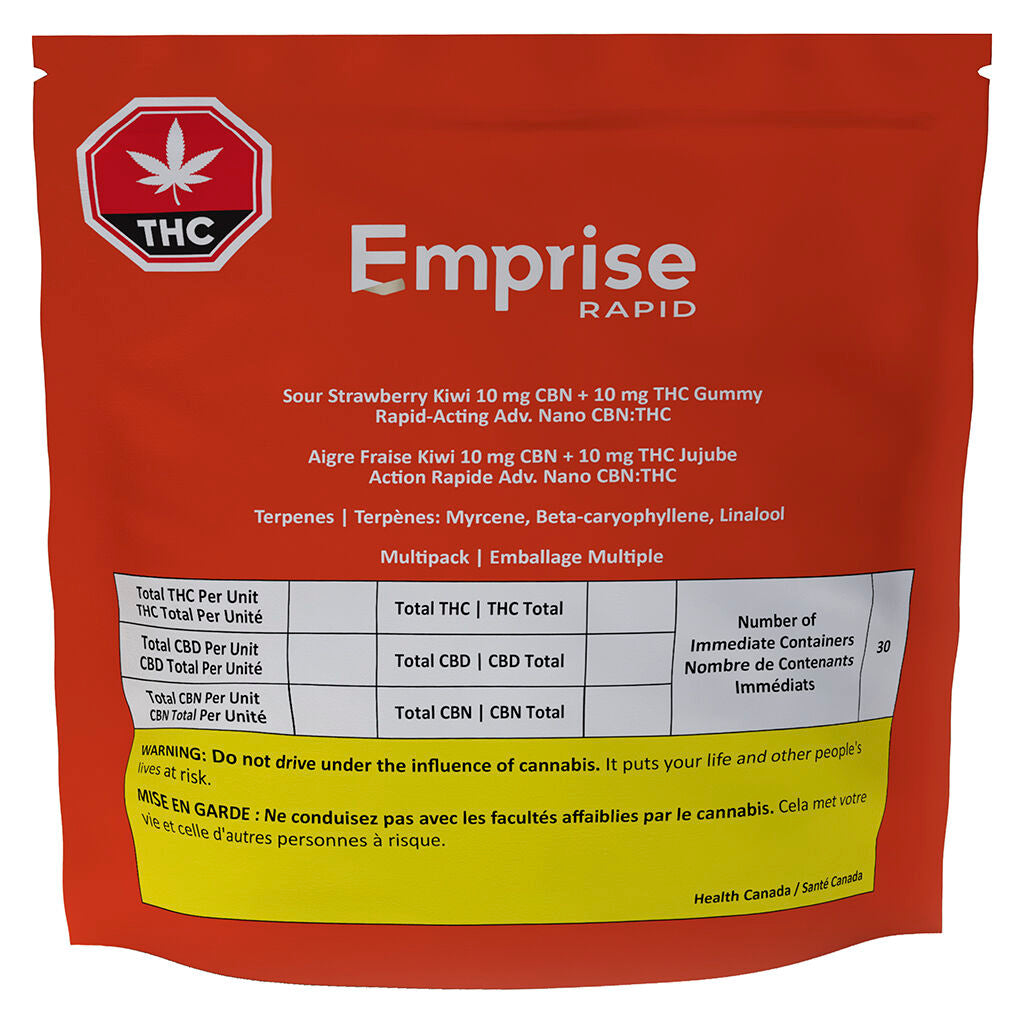 Sour Strawberry Kiwi 10 CBN + 10 THC Gummy - 