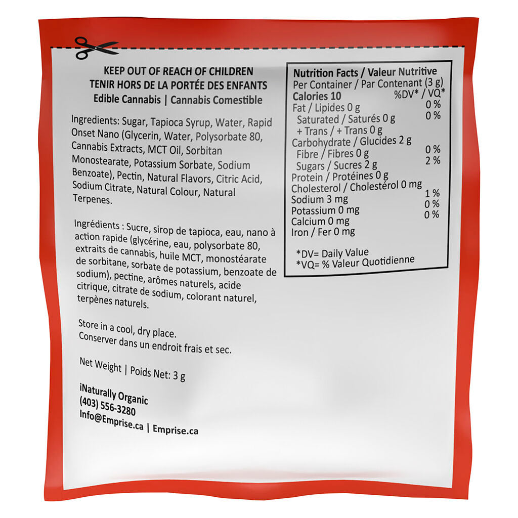 Sour Strawberry Kiwi 10 CBN + 10 THC Gummy - 