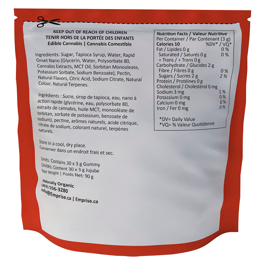 Sour Strawberry Kiwi 10 CBN + 10 THC Gummy - 