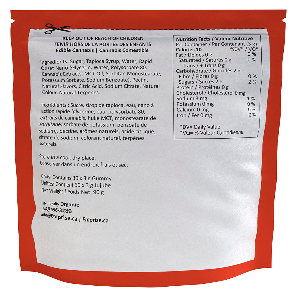 Sour Strawberry Kiwi 10 CBN + 10 THC Gummy - 