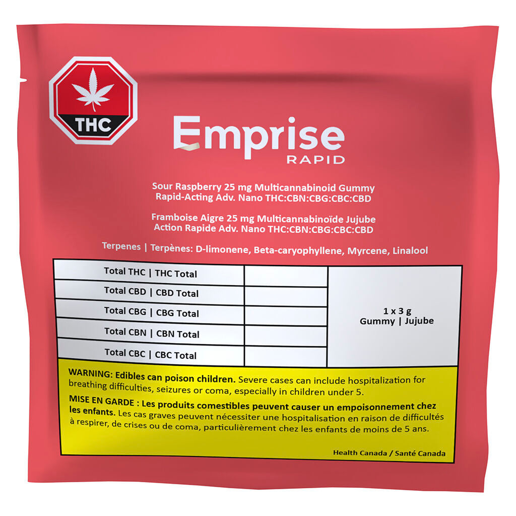 Sour Raspberry 25 Multicannabinoid Gummy - 