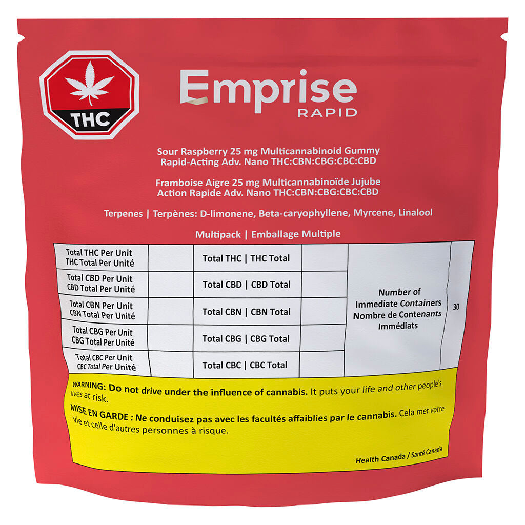 Sour Raspberry 25 Multicannabinoid Gummy - 