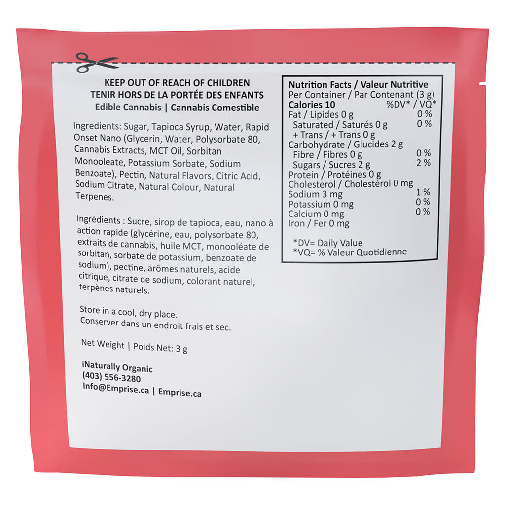 Sour Raspberry 25 Multicannabinoid Gummy - 