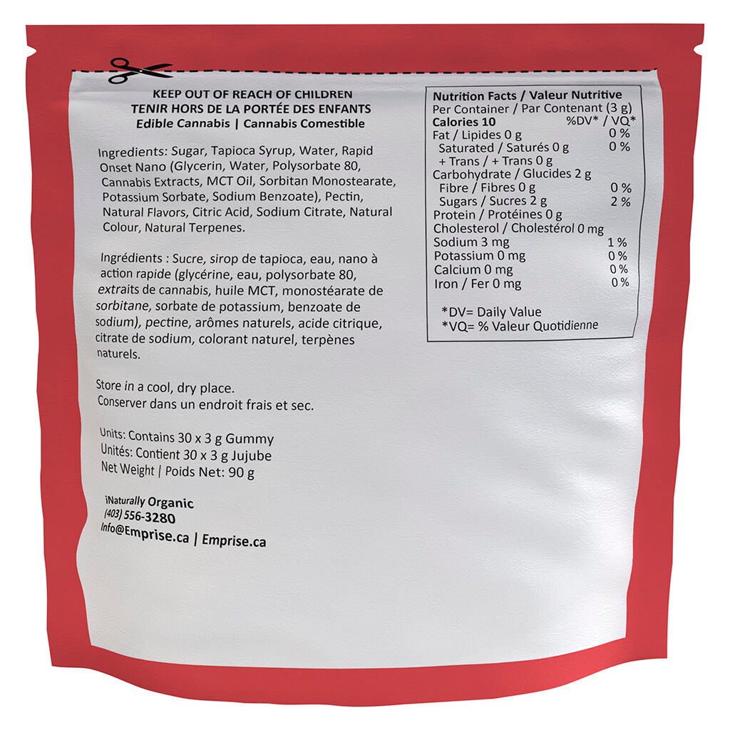 Sour Raspberry 25 Multicannabinoid Gummy - 