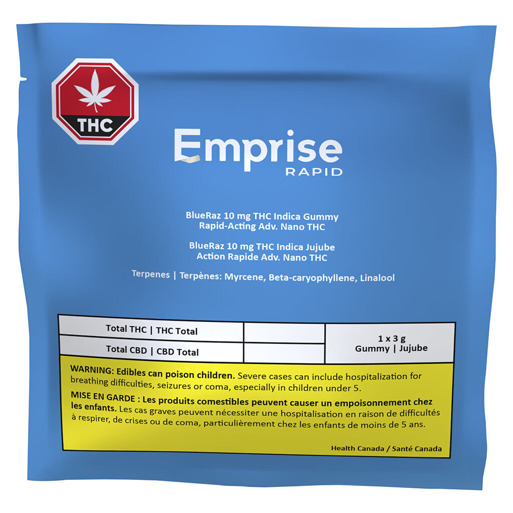 BlueRaz 10 THC Indica Gummy - 