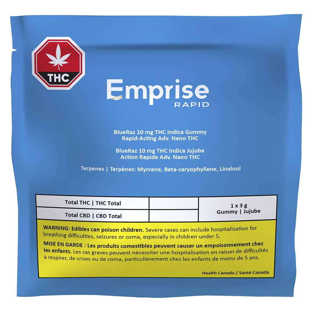 BlueRaz 10 THC Indica Gummy - 