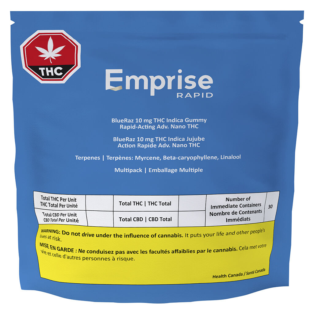 BlueRaz 10 THC Indica Gummy - 