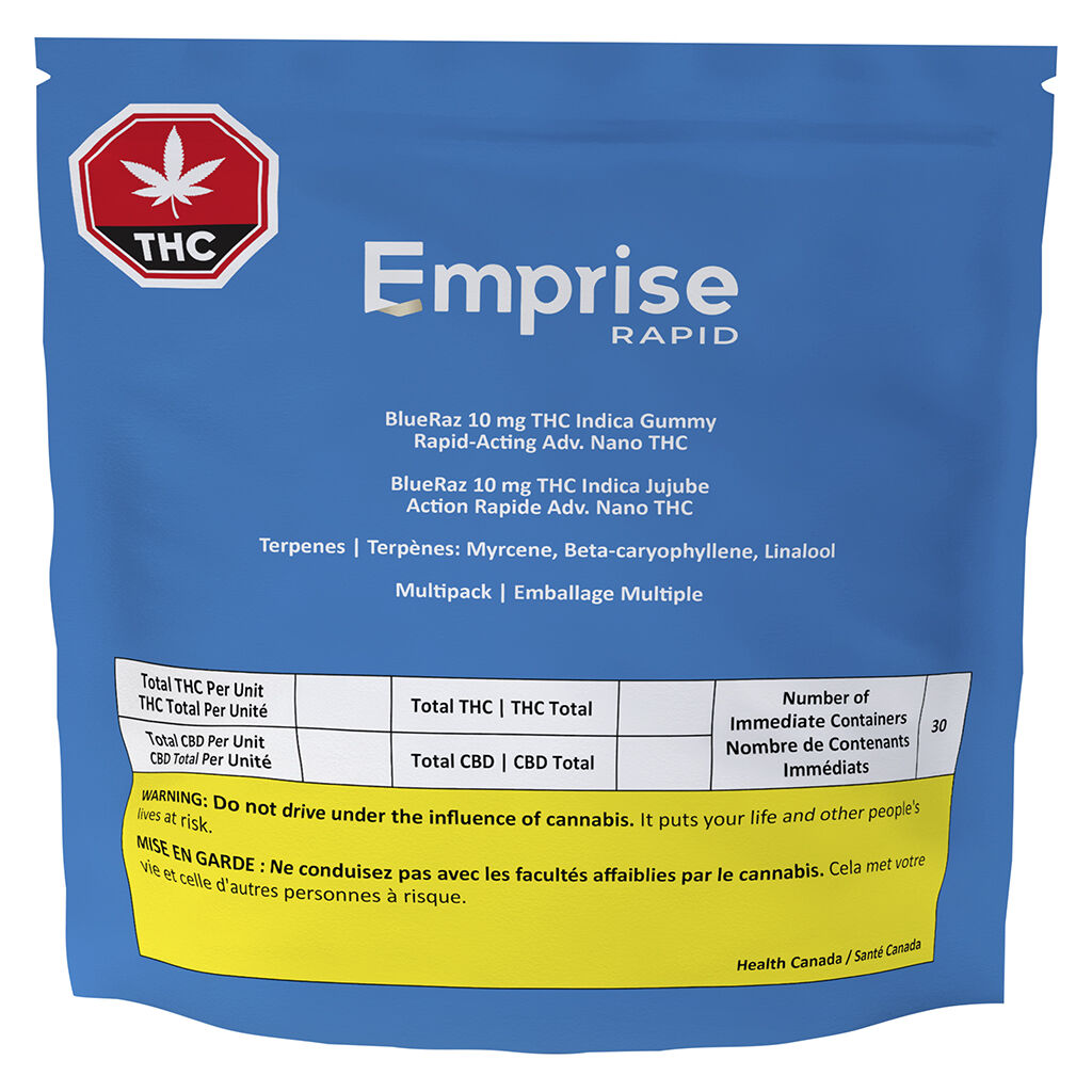 BlueRaz 10 THC Indica Gummy - 