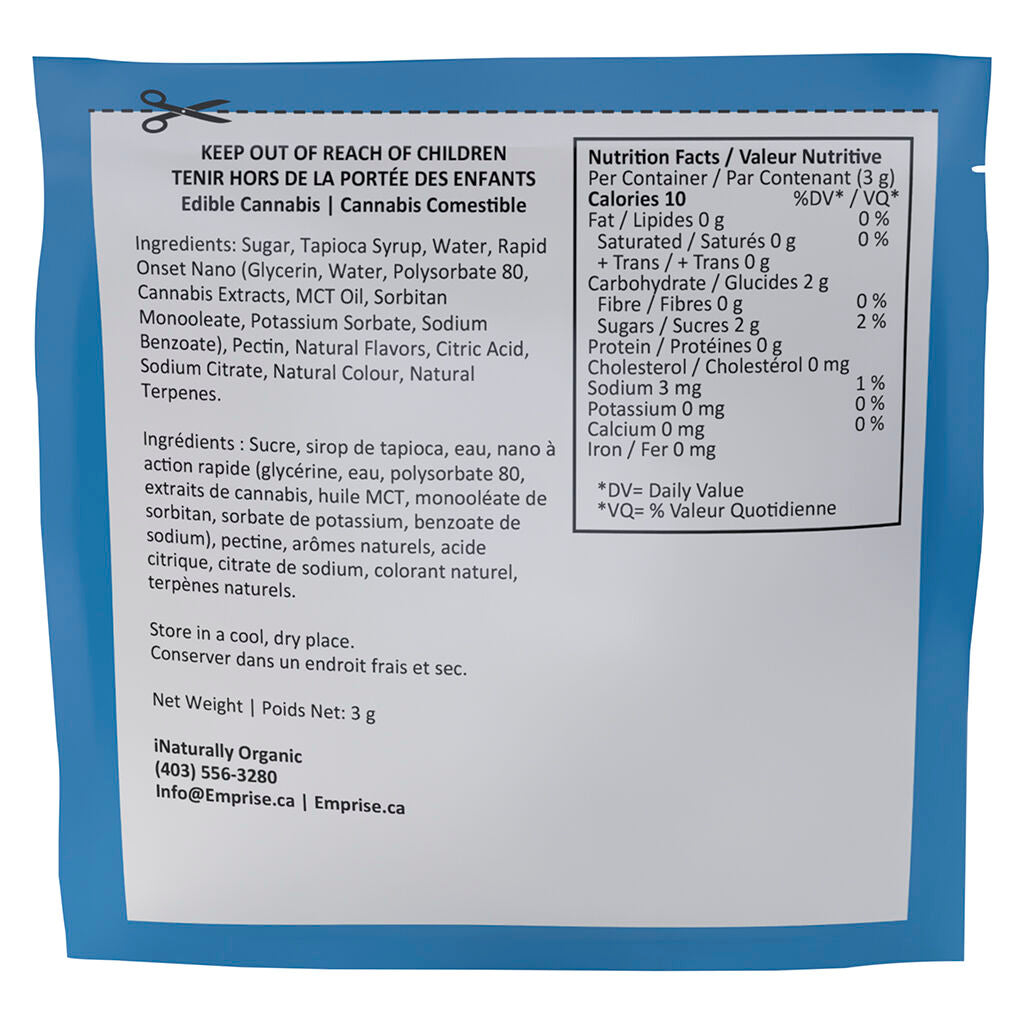 BlueRaz 10 THC Indica Gummy - 