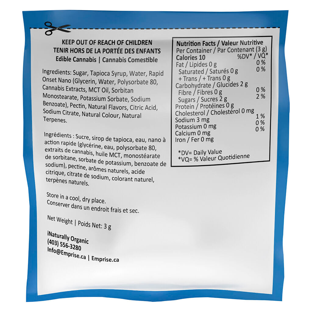 BlueRaz 10 THC Indica Gummy - 