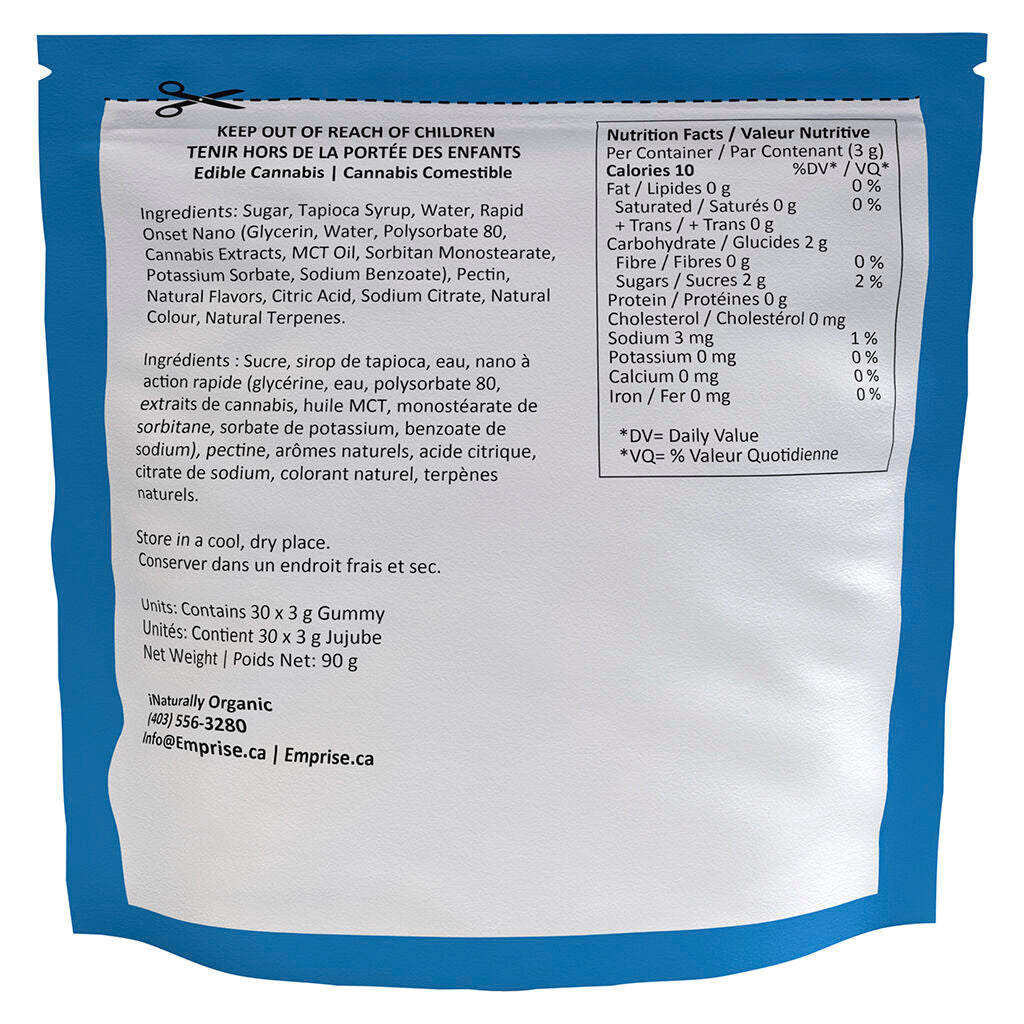 BlueRaz 10 THC Indica Gummy - 