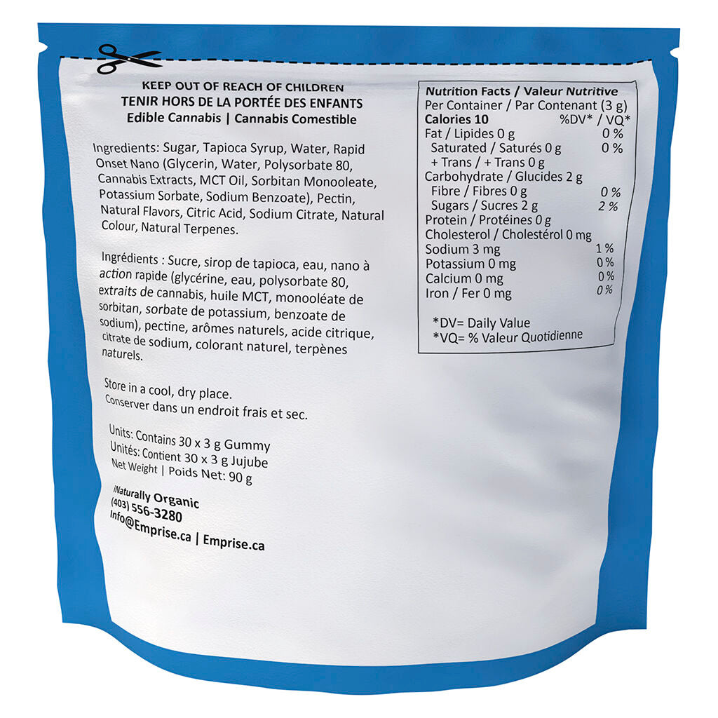 BlueRaz 10 THC Indica Gummy - 