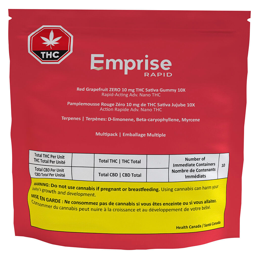 Gélifié Red Grapefruit ZERO 10 THC Sativa