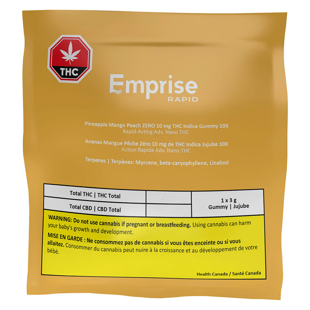 Pineapple Mango Peach ZERO 10 THC Indica Gummy