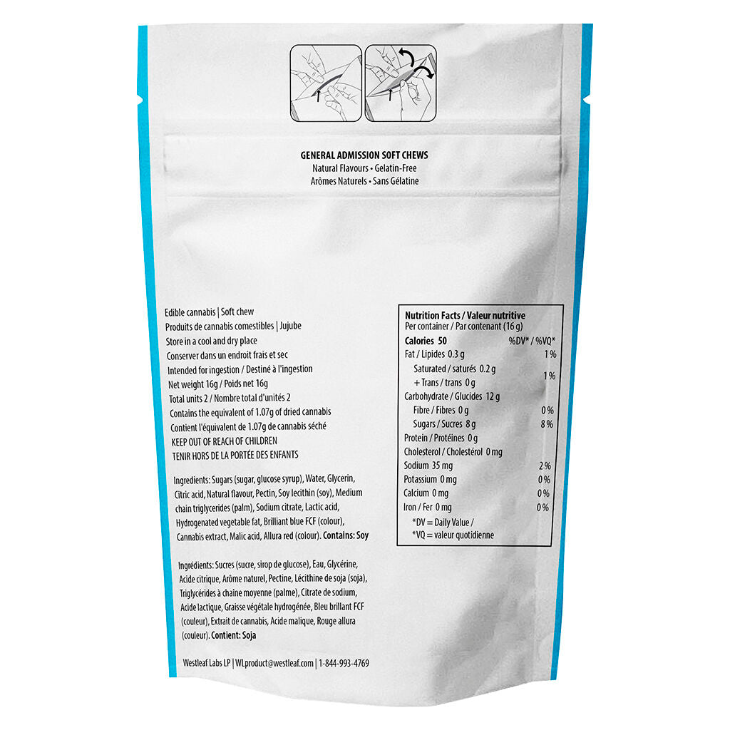 Blue Rocket THC Gummy (1:0) - 