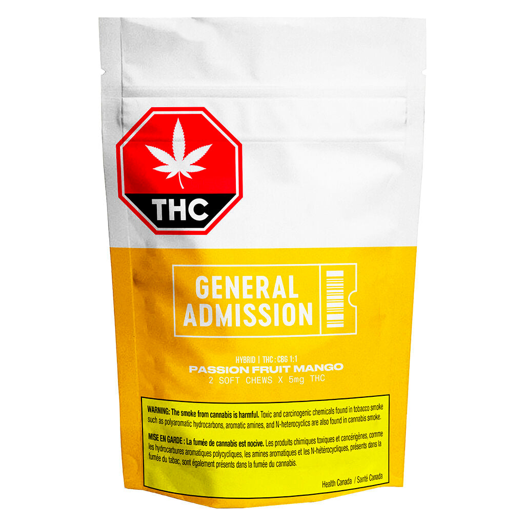 Passion Fruit Mango THC & CBG Gummy (1:1) - 