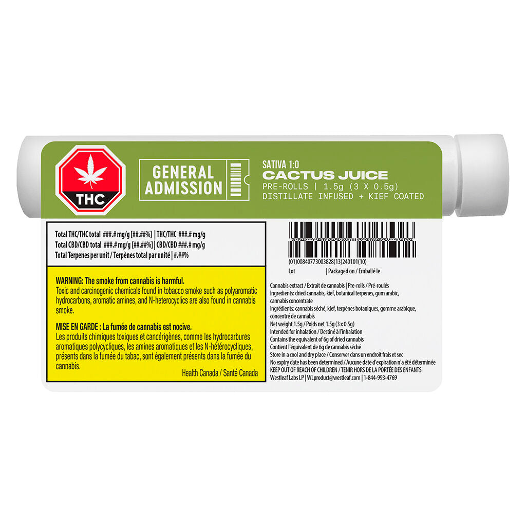 Cactus Juice Distillate Infused Pre-Roll - 