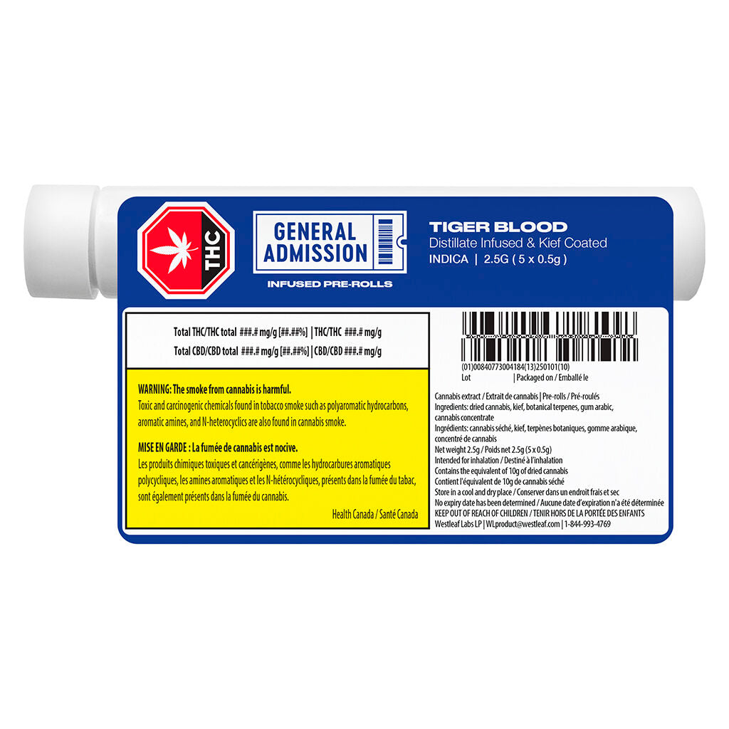 Tiger Blood Distillate Infused Pre-Roll - 