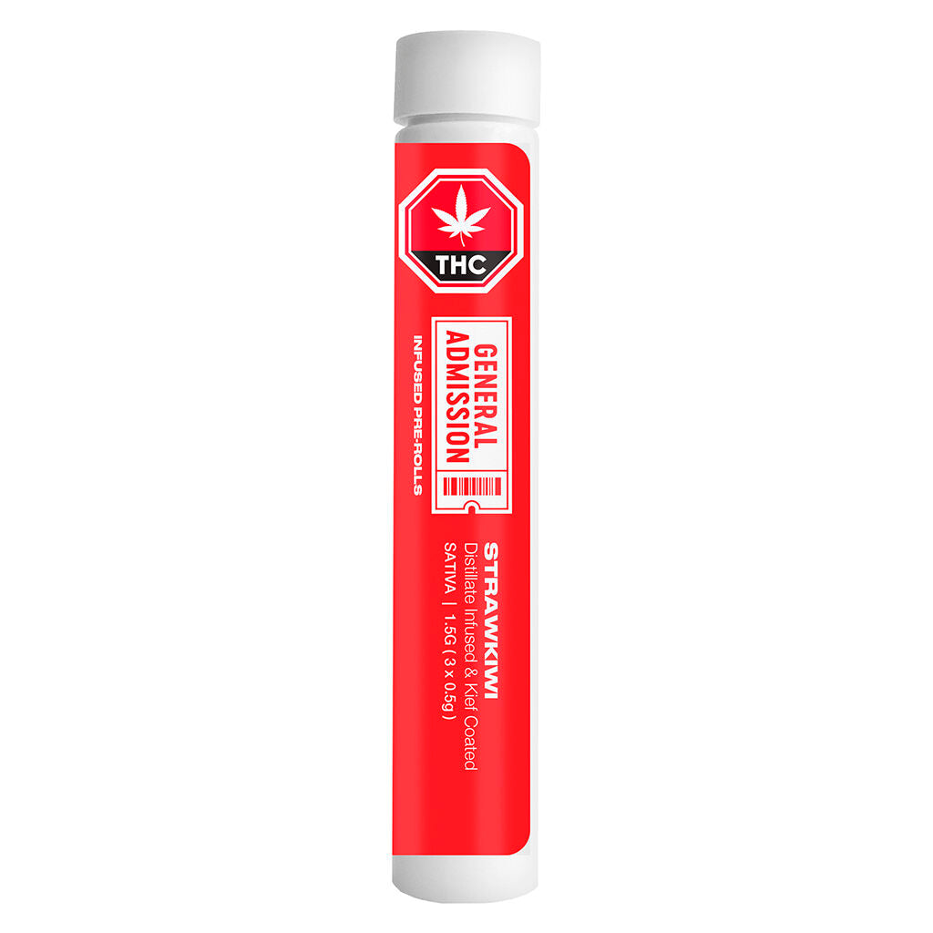 Strawkiwi Distillate Infused Pre-Roll - 