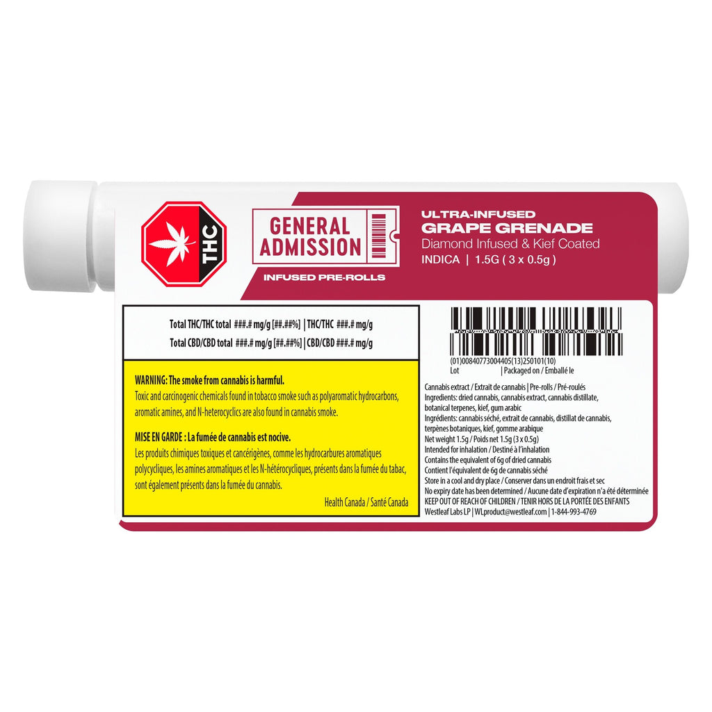 Grape Grenade Diamond Infused Pre-Roll - 