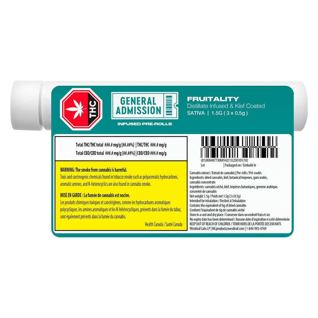 Fruitality Distillate Infused Pre-Roll - 