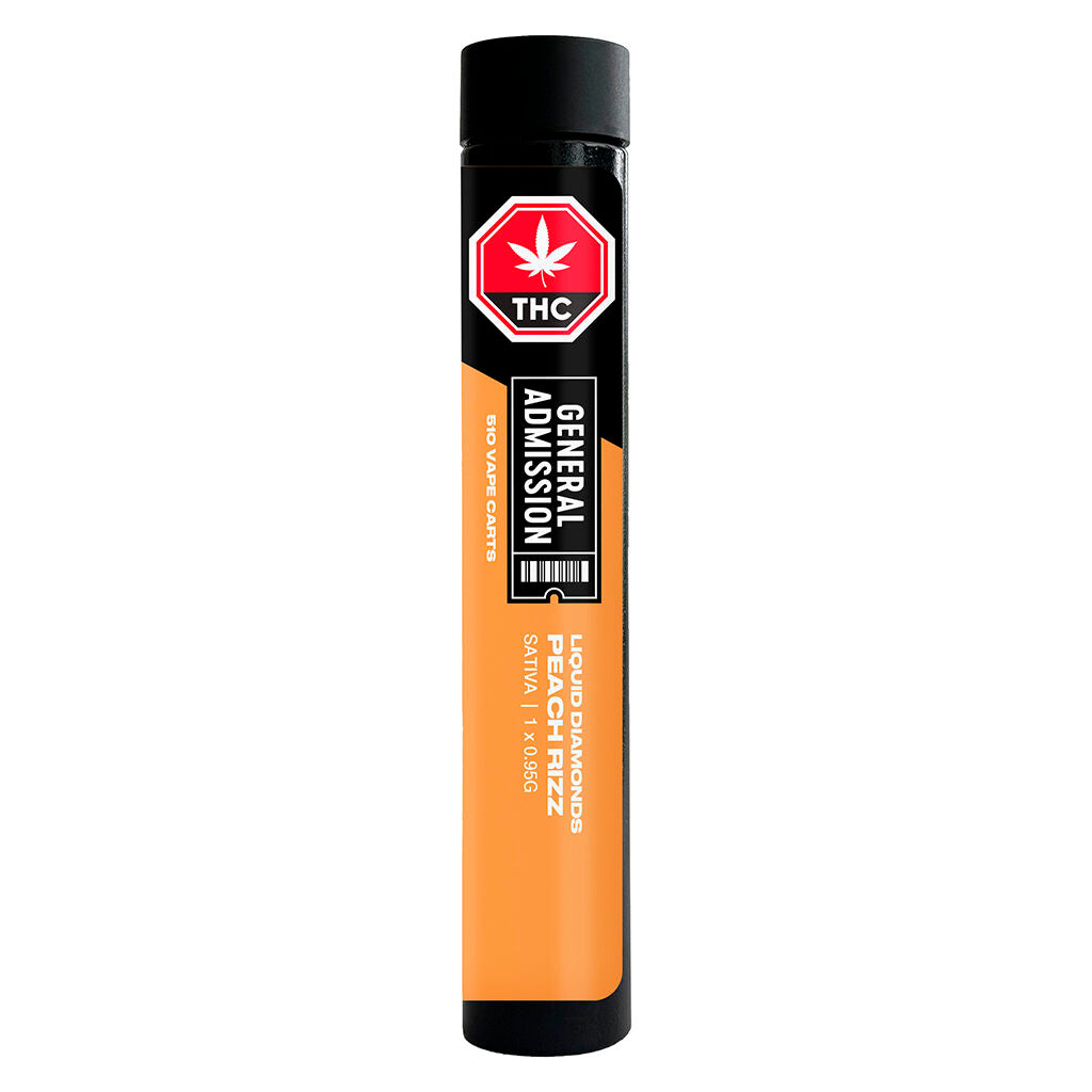 Peach Rizz Liquid Diamond 510 Thread Vape Cartridge - 