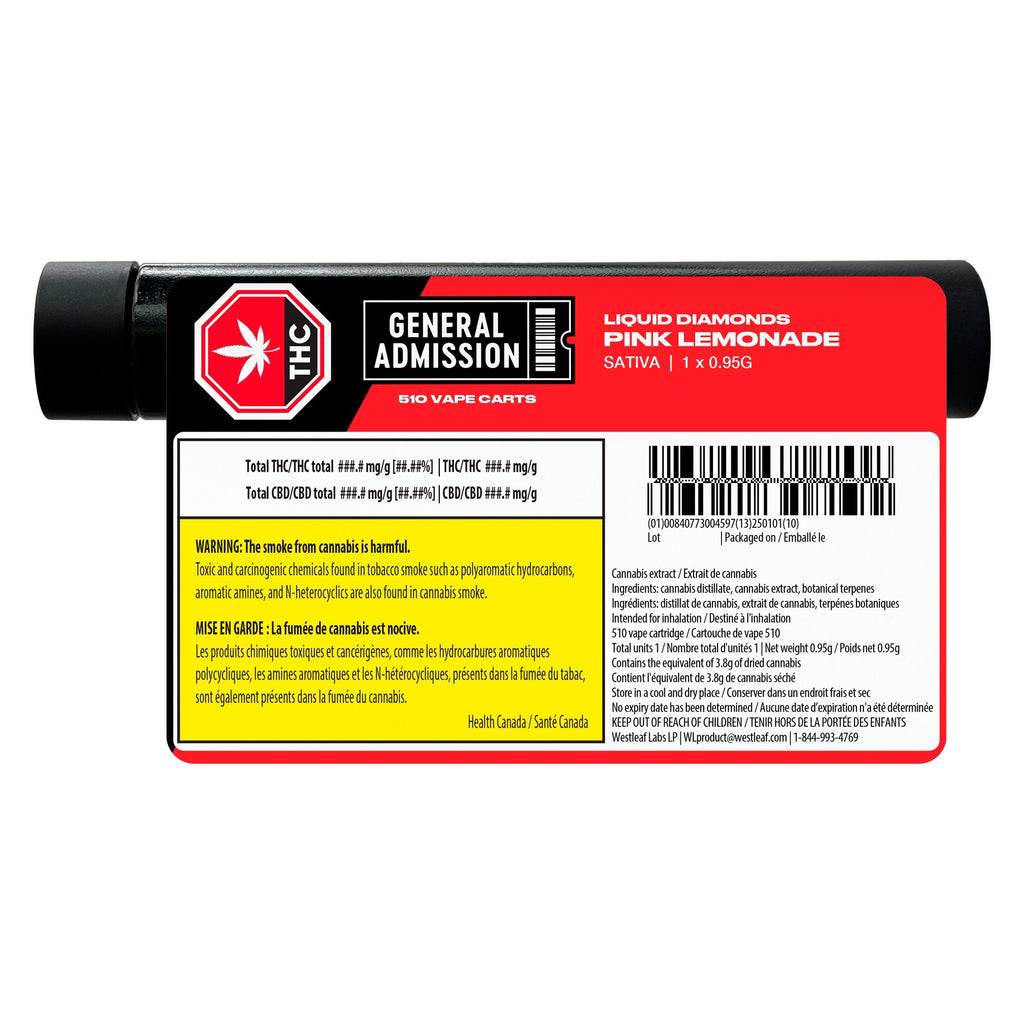 Pink Lemonade Liquid Diamond 510 Thread Cartridge - 