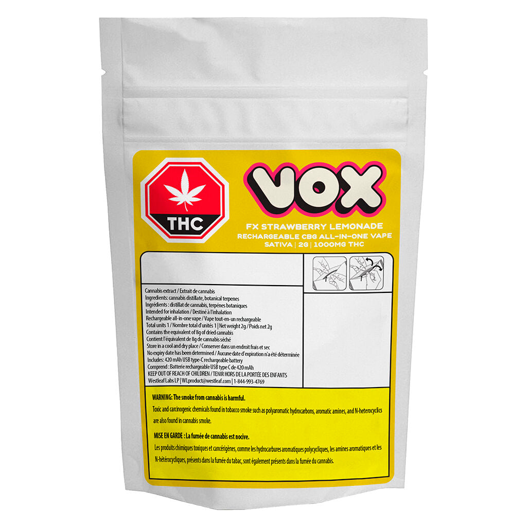 FX Strawberry Lemonade CBG 2 All-In-One Vape - 