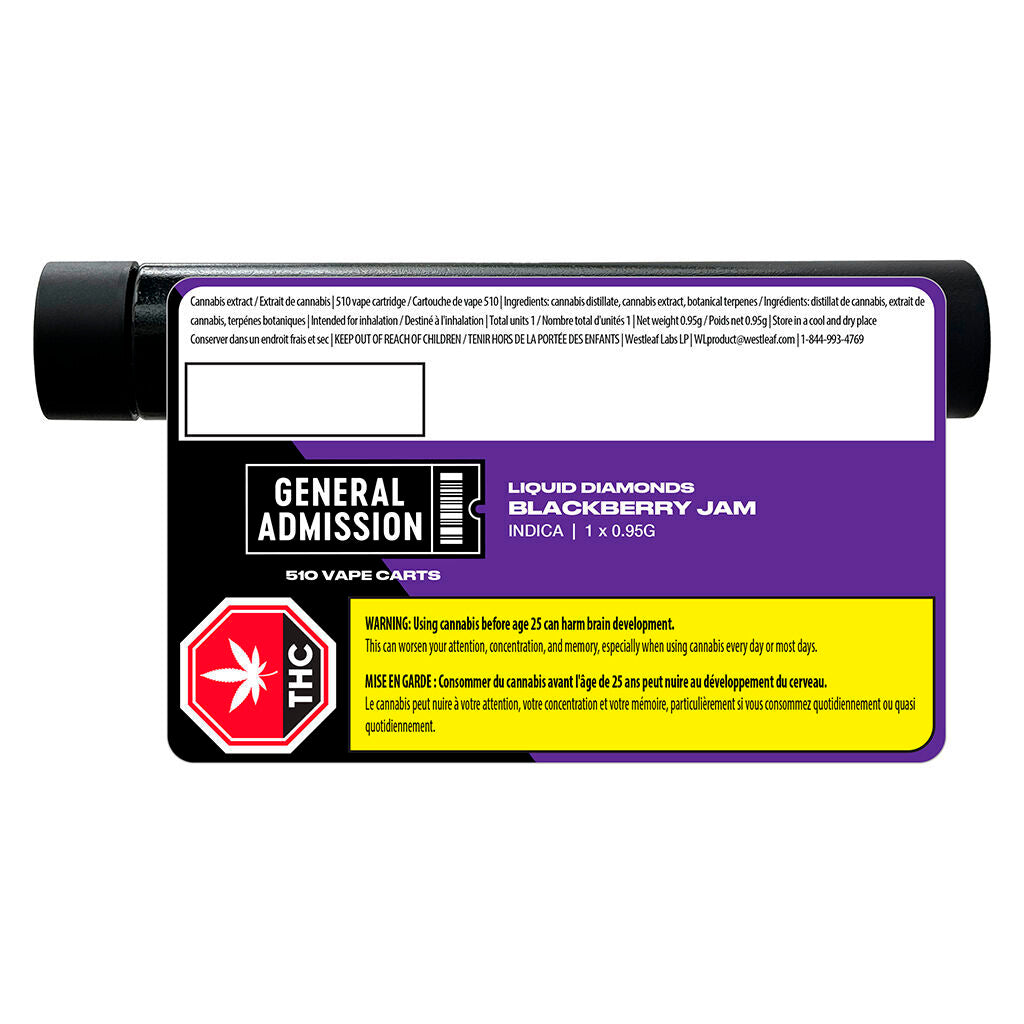 Blackberry Jam Liquid Diamond 510 Thread Cartridge - 