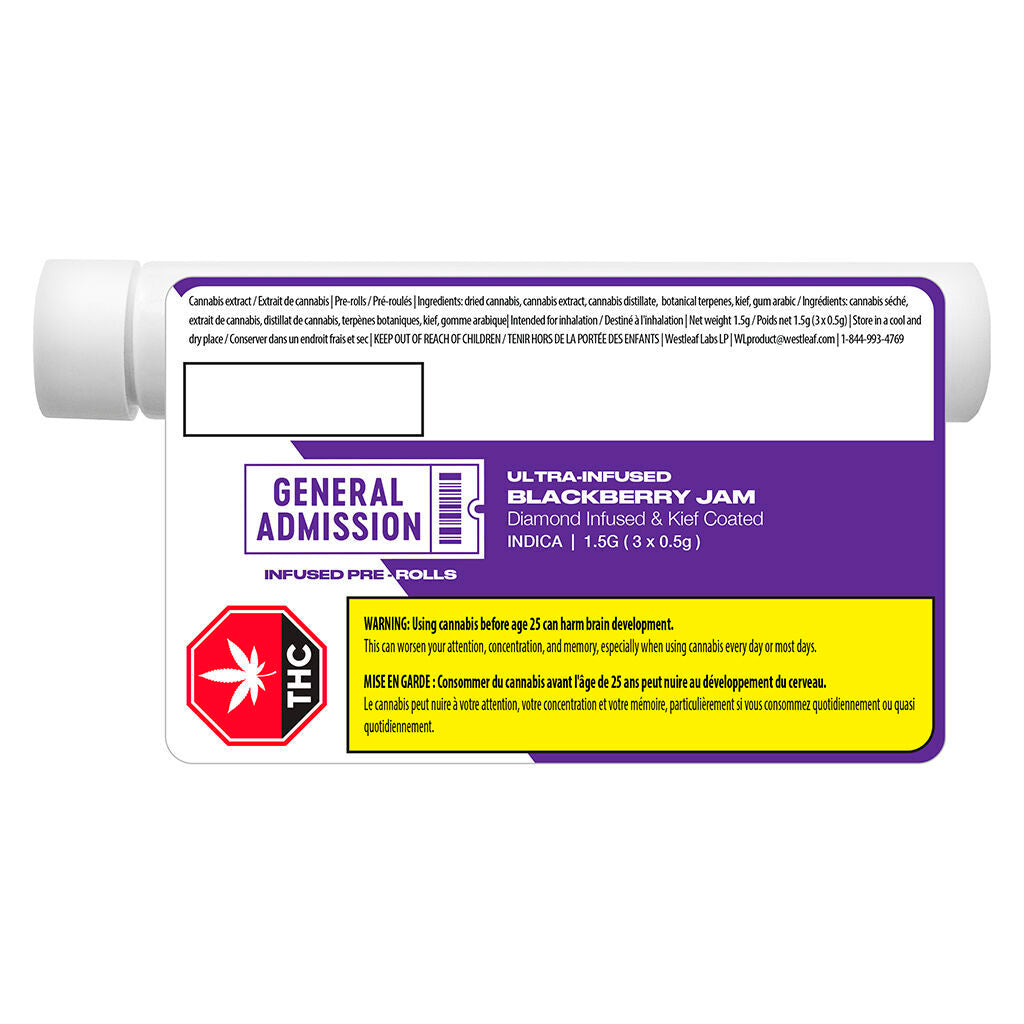 Blackberry Jam Diamond Infused Pre-Roll - 