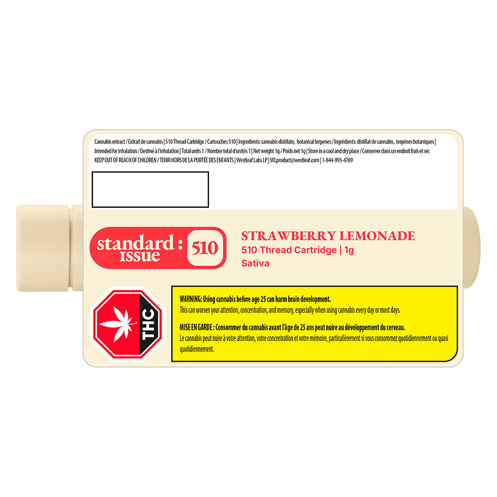 Strawberry Lemonade 510 Thread Vape Cartridge - 
