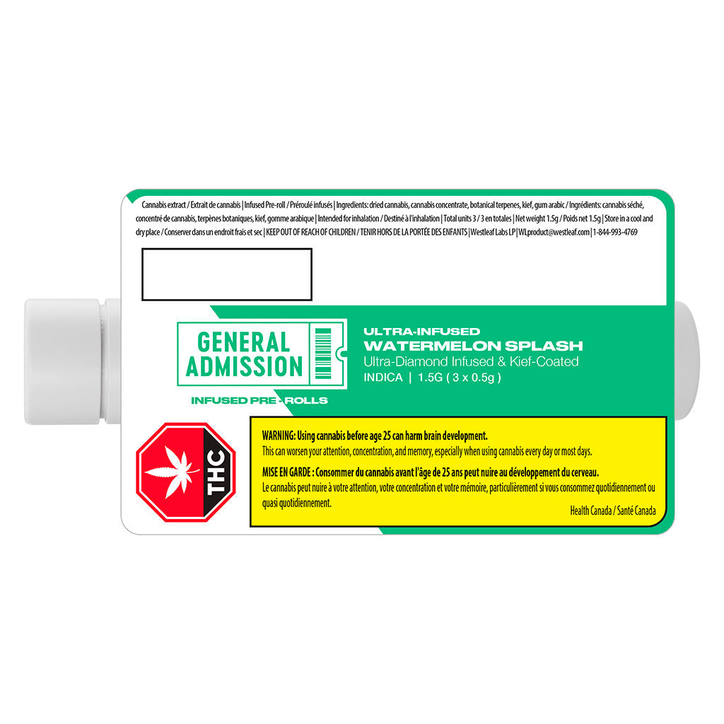 Watermelon Splash Diamond Infused Pre-Roll - 