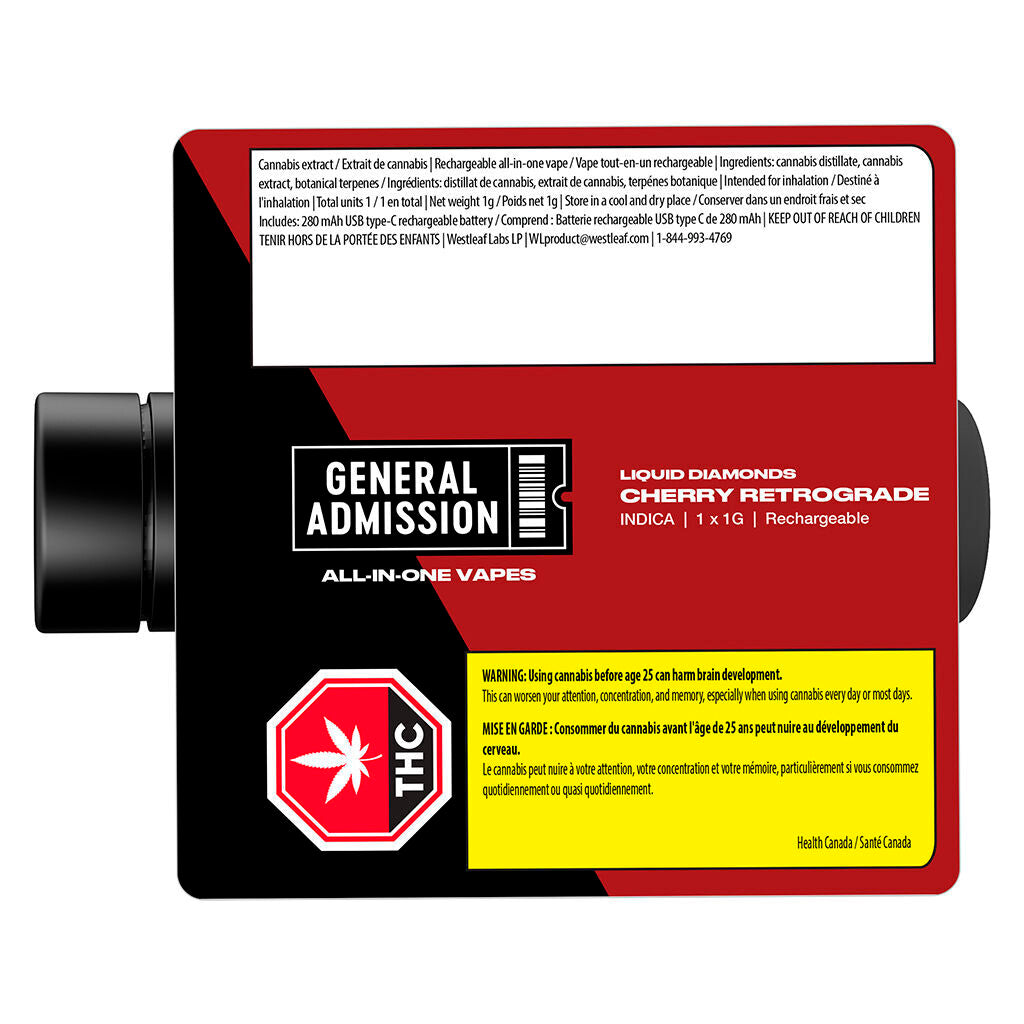 Cherry Retrograde Liquid Diamond All-In-One Vape - 