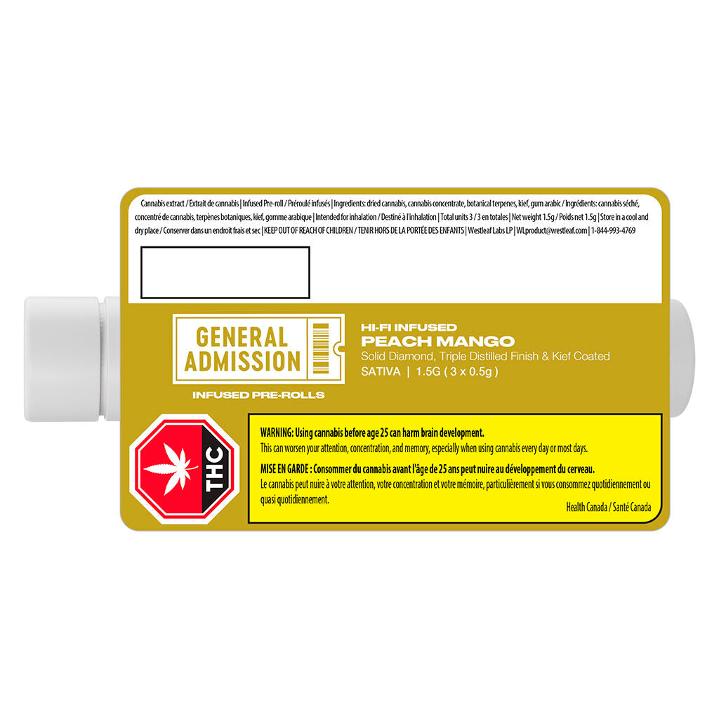 Peach Mango Hi-Fi Infused Pre-Roll - 