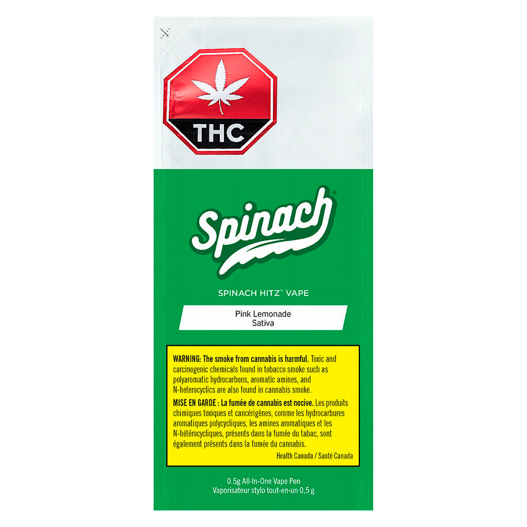 Spinach HITZ - Pink Lemonade All-in-One Vape - 