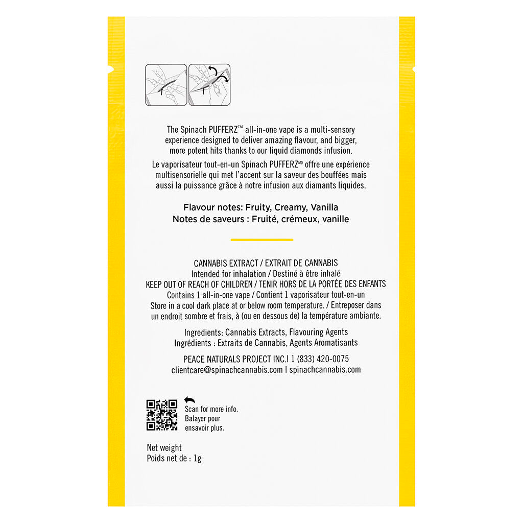 Pufferz - Pineapple Coconut All-in-One Liquid Diamonds Vape - 